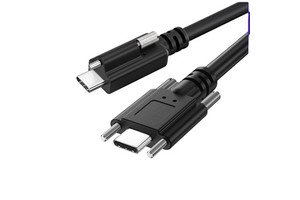 Customized USB3.2 Data Cable Dual-head Type-C 20Gbps Industrial Connection with Screw Fixation for Cameras
