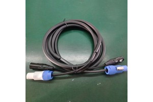 Stage Light Speed Lamp Power and Microphone Cable Composite Line for Active Speaker Audio Connection 1 Meter