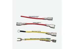 Custom Electronic Cable with 4.8mm and 6.2mm Spade Terminals IP67 Rated 12V PVC Insulation Pure Copper Conductor