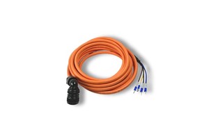 PVC Sheathed Pure Copper Tape Shielded 4-core Power Wire Harness with 90 Elbow Connector for an Chuan Delta Servo Motor