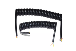 Spring Spiral Cable for Industrial Automation Robotics 24 AWG 0.7mm 450V Copper Conductor PVC Insulated Dynamic Wire Heating