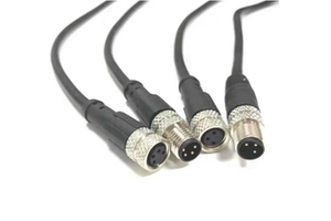 High Temperature Resistant M8 Connector Cable 3/4/5 Pin Male Female Straight Right Angle Sensor Cable Wire Harness