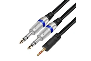 High-quality Professional Audio Cable, 3.5mm to 6.5mm Dual Connection for Audio Systems and Amplifiers Guitar Cable
