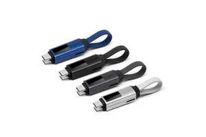 Newest 5A Fast Charging 3-in-1 LED Display Keychain USB-C Cable Magnetic USB Short Cable Computer Aluminum Alloy Pure Camera