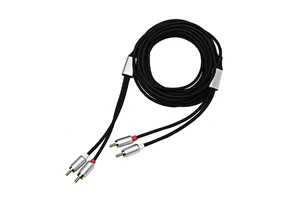 Nylon HIFI Audio Cable High-Performance Premium Double Lotus Line 2RCA to 2RCA Interconnect Cord for Amplifier DVD TV CD Speaker