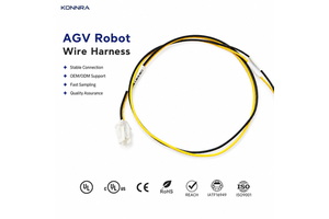 AGV Robot Power Cable Harness Copper Core PVC IP68 Rated High Flexible Wear Resistant Wire Assembly For Electronic Systems
