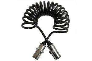 7-way Plug ABS Spiral Cable Assembly Brake Hose Suitable for Semi-trailer Trucks, Trailers, and Trailers