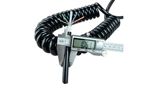 8-core 28AWG 26AWG High Quality RJ12 RJ11 6P6C 6P4C Telephone Cable Retractable Spiral Coil Handset Cord Telephone Cables