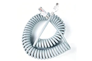 1-15m Telephones Handset Coiled Cable RJ11 6P4C Spiral Cable Phone Wire Curly Cord