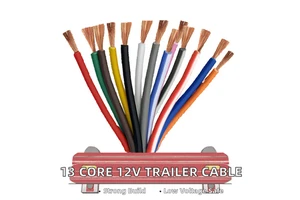 New Copper 12V 10m Industrial Trailer Wiring Cable IP68 Rated PVC Insulation 1.5mm Cross Section Low Voltage RVS-SJP
