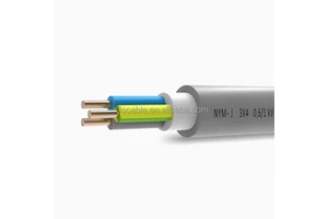 German Standard Power Cables Nym-J/ Nym-O Cable 300/500 V PVC Insulated Jacket Round Solid or Stranded