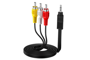 High Quality OFC Shielded 3 RCA Male Composite AV Cable, Durable Audio Video Cable Assembly for Home Theater Wire Harness