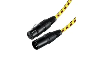 Factory OEM 1M 3M 5M Shiled Audio Stereo 3 Pin Connector Microphone Cannon Jack DMX XLR Mic Cable Braided Speaker Cables