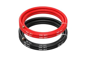 12AWG Battery Wire Red and Black Silicone Wire 1650 Strands Tinned Copper Wire for RC Airplanes Trucks Cars Battery Clip Cables