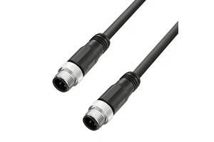 Industrial Power M12 A-Coded 4-Pin Copper Cable Male Open Wire Connection for Sensor/Actuator PLC I/O