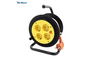 High Quality European Standard IEC Retractable Cable Reel Extension Cord 50m PVC Material 16A Industrial Use