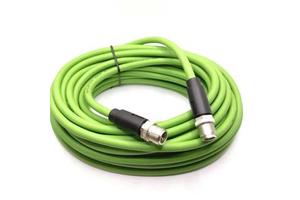 Custom Industrial Ethernet Cable 4x2x26AWG Waterproof Male to Male M12 X Code 8 Pin Connector X Code Cable