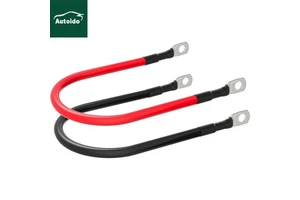 M8 8 AWG Battery Cable 8 Gauge Power Inverter Cables with 5/16 Inch Lugs Both Ends for Solar Boat Marine RV Car Red and Black