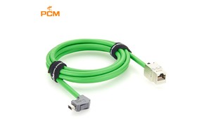 Right Angle IX Industrial CAT6a Ethernet Cable A Key to CAT6A RJ45 Keystone Cable SFTP TPU Outdoor for Automation Hybrid Network