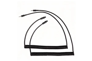 Custom Electrical MiniXLR5 to 3.5mm Aux Audio Spiral Coiled Cables Spring Audio Wire Cable