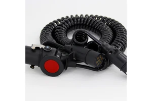 Truck Trailer Wire Electrical Seven Core 5Core 7 Pin Abs/EBS 7-Way Coiled Cable With Spring Guard and Connector