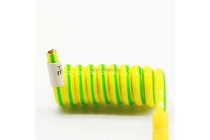 Hot Sale Customized Black PVC and PUR 4 Core flexible Small Spiral Spring Cable