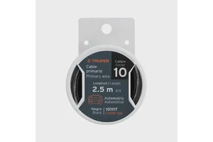 BOX 4 Reel with 2.5 m of black primary cable, 10 gauge, TRUPER
