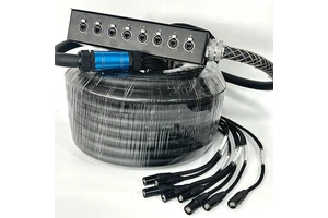 Stage Performance 8 Channel RJ45 Audio Snake Cable Reel RJ45-to-RJ45 Signal Cord