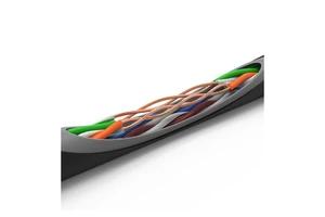 Outdoor Cat5e UTP Network Cable 24AWG OFC Conductor Double Jacket PE+PVC 305m Wooden Reel -40C~+70C