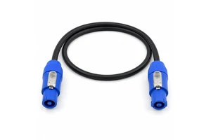 Stage Lighting LED Display 14 16 18 AWG 3 Pin Male to Female Blue PowerCON Extension Cable Wiring Harness with Metal Lock