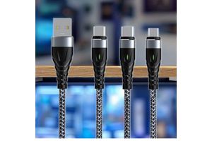 Manufacturer Wholesale LED Aluminum Shell Type-C Nylon 3A Fast Charging Eco-Friendly Pure Copper Conductor Data Cable For Camera