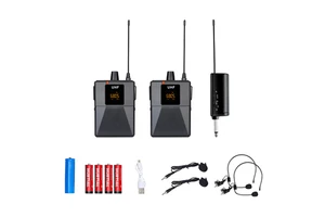 UHF Cordless Clip-on Mic, USB-C Chargeable Easy Connect Crisp Stable Audio for Live Streaming Interview Vlog Speech, Wholesale