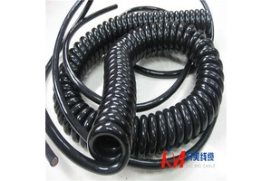 Spiral Cable Mobile Lighting Vehicles Lighthouse Lifting PU Video Combination Cable Kai Mei RVUT Copper Conductor PVC/PE/TPV 16