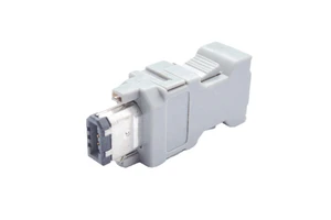 Servo Connector 3-pin Female Power Supply DIN Connector Copper IP67 Waterproof