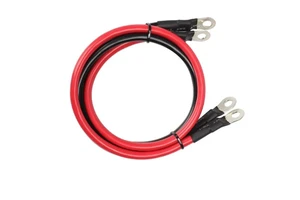 Battery Inverter Cable 8 6 4 2 AWG Stranded Copper Wire Connector with Solder Ground Jumper Cable for Car RV Boat Starter Solar