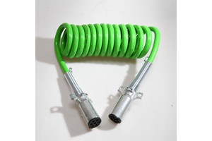 Heavy Duty 7-Way ABS Trailer Electrical Cable For Semi Trucks Weatherproof & DOT Approved