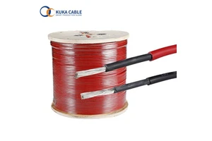 Leader Pv Tuv Xlpe EN 50618 Solar Panel Wire Dc Photovoltaic Power Battery Heat Cable H1Z2Z2-K Supplier 6mm2 1000v Manufacturer