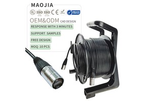 Professional Cat6A Portable Reel Drum Shielded Cable 100M with Low Latency for Stage Party Sound Mixing Console System