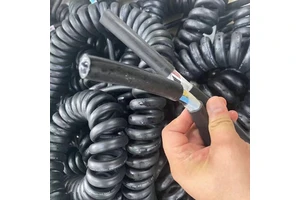 Coiled EV RV Charging Cable Spiral Extension Cord for Electric Vehicle Charger Flexible and Durable Power Cable