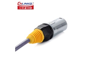 Cnlinko Outdoor Cable Connectors RJ45 Plug Industrial Ethernet Connector Waterproof IP67 Metal Rj45 Connector
