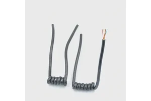 10 Core Spring Cable Matt or Glossy Solid Conductor PUR Coated Non- Shielded Spiral Coiled Wire Cable