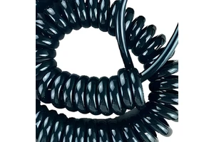 High Quality 2/3 Cores Power Spring Wire 8 Core Coiled Cable 8 Pin Spiral Cable High Elasticity Spiral Telescopic Cable.