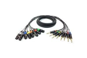 Multi-channel 8-way Stage Lighting Sound System Signal Cable Multi-core Oxygen-free Copper Cannon Female 635 Dual-channel