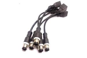 Customized EnerGiz M12 4pin RJ45 Industrial Ethernet Cable Code Male Straight Length Variations Available