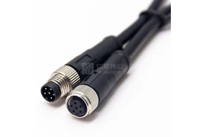 M8 Sensor Cable Connector 3 4 5 6 8 Pin Male to Female Straight Waterproof Double End Overmolded Sensor Cable