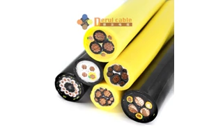 NSHTOEU Copper Conductor PVC PUR Rubber Round Cable for Crane Basket Spreader Cable Reel 3x50mm