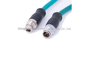 Super Six Gigabit Industrial Profinet Network Cable M12 8P Male X Servo Ethernet 10A Rated Current Copper Contact Connector