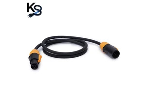 KESHI 3-Pin PowerCon Locking Copper Core Extension Cord 20A 250V Heavy Duty IP65 for Stage Lighting Audio & DJ Equipment