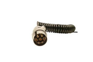 7CORE Industrial Trailer Truck Telescopic Spiral Cable with PUR Jacket PE Insulation Tinned Copper Braided Shield 450V Rated