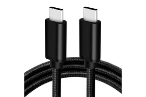 PD Fast Charging 5Gbps USB3.0 Data Cable 60W 20V 3A 3M 2M Type-C Aluminum Shell & Nylon Braided Double Type-C Black for Cameras